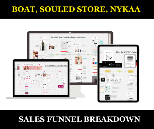 Sales Funnel Breakdown – Nykaa, The Souled Store & boAt